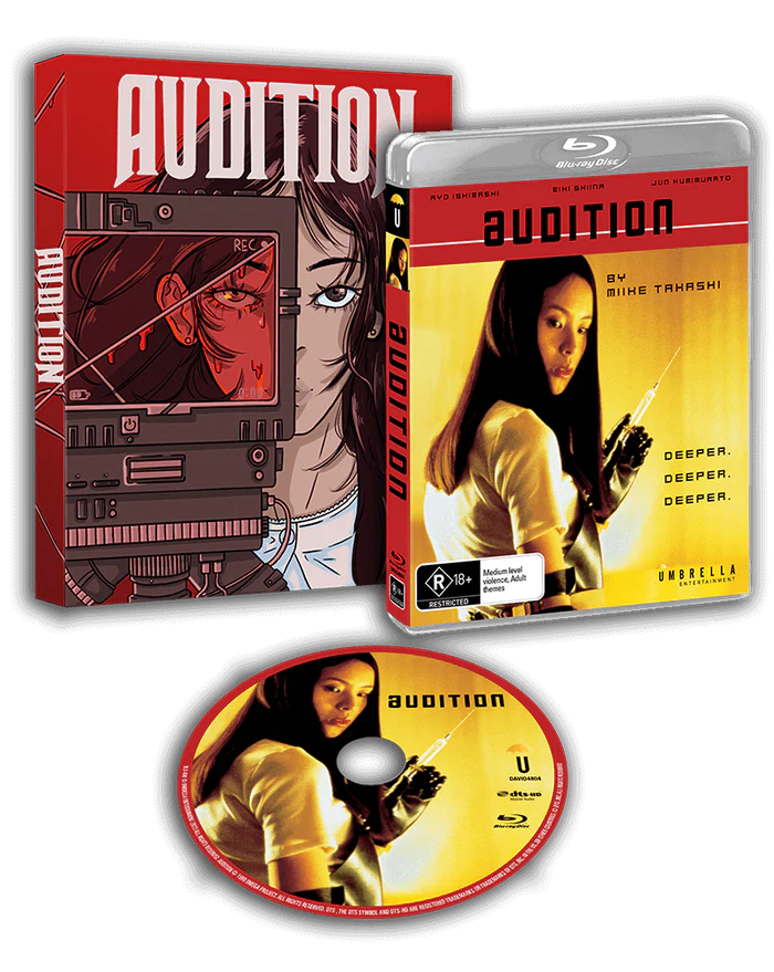 Audition 25th Anniversary Blu-ray with Slipcover (Umbrella/Region Free –  The Atomic Movie Store