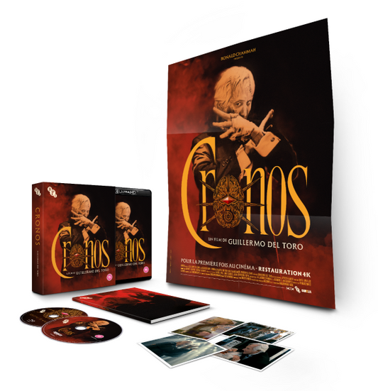 Cronos Limited Edition 4K UHD + Blu-ray Extras with Slipcase + Book + Poster (BFI/Region Free/B)