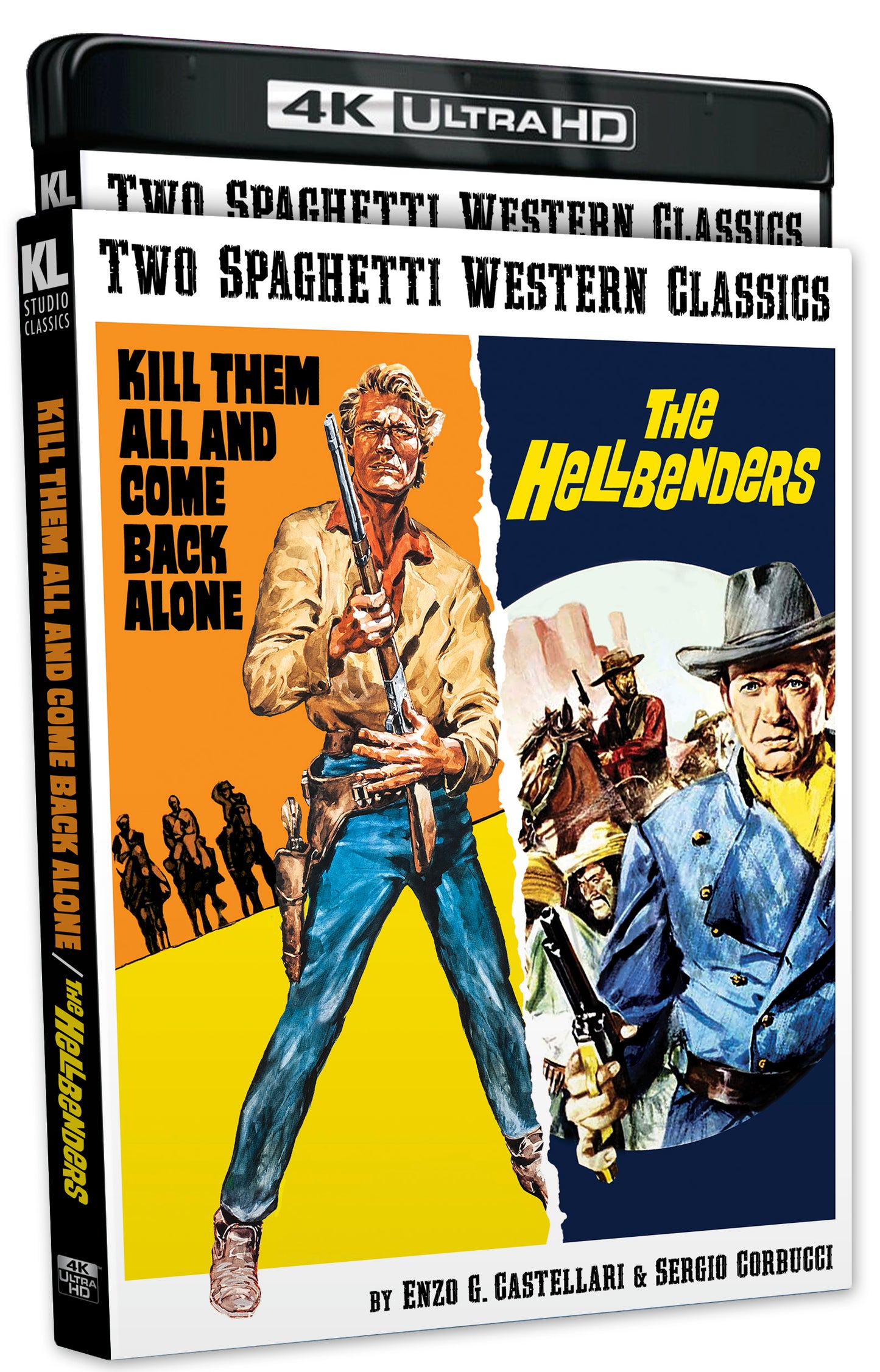 Spaghetti Western Classics Kill Them All and Come Back Alone / The Hellbenders 4K UHD with Slipcover (Kino Lorber)