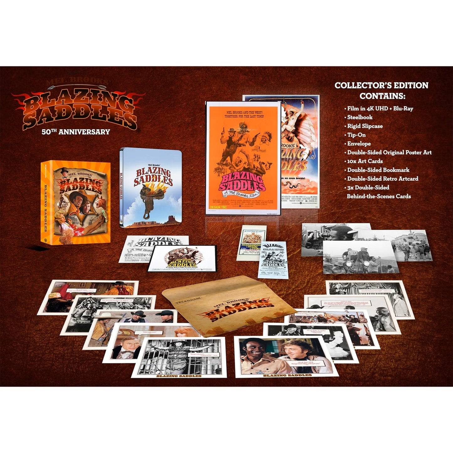 Blazing Saddles Limited Edition Steelbook Ultimate Collectors Edition 4K Ultra HD + Blu-Ray (Warner Bros./Region Free)