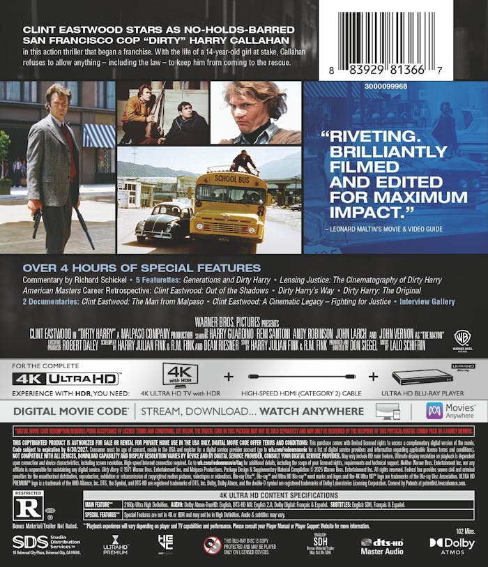 Dirty Harry 4K Ultra HD (Warner Bros. U.S.) [Preorder]