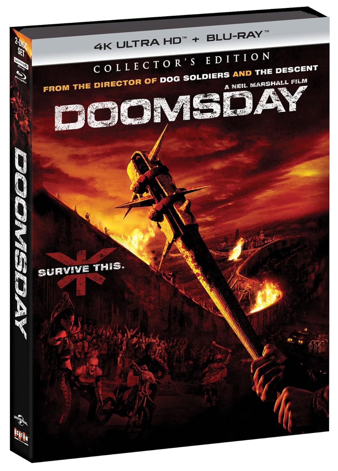 Doomsday 4K UHD + Blu-ray Collector's Edition with Slipcover (Scream Factory)