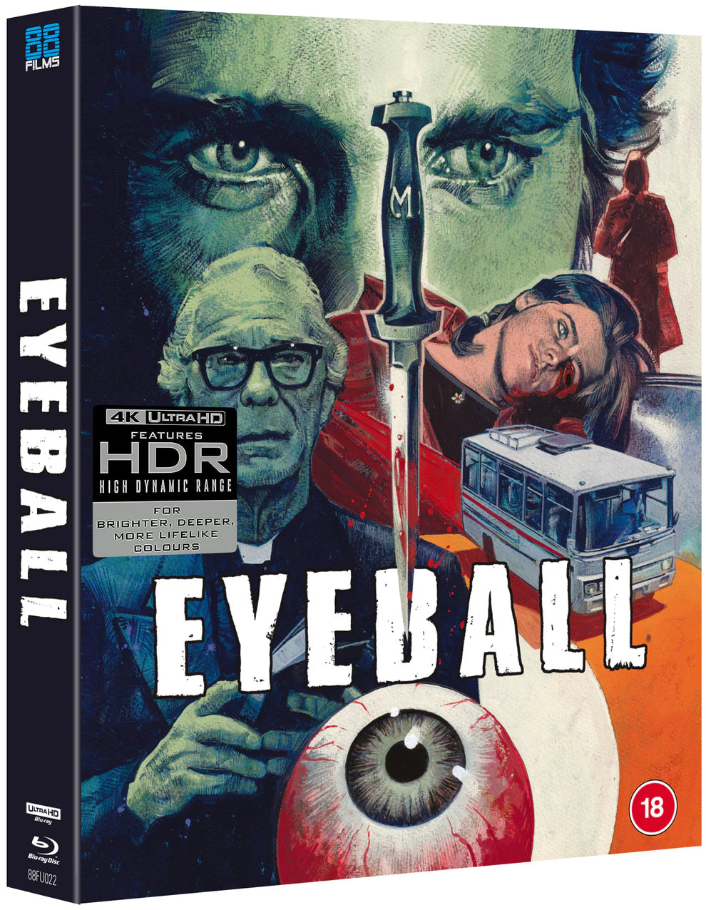 Eyeball 4K Ultra HD + Blu-ray Deluxe Limited Edition with Slipcase + Booklet + Poster + Art Cards (88 Films UK/Region Free/B)