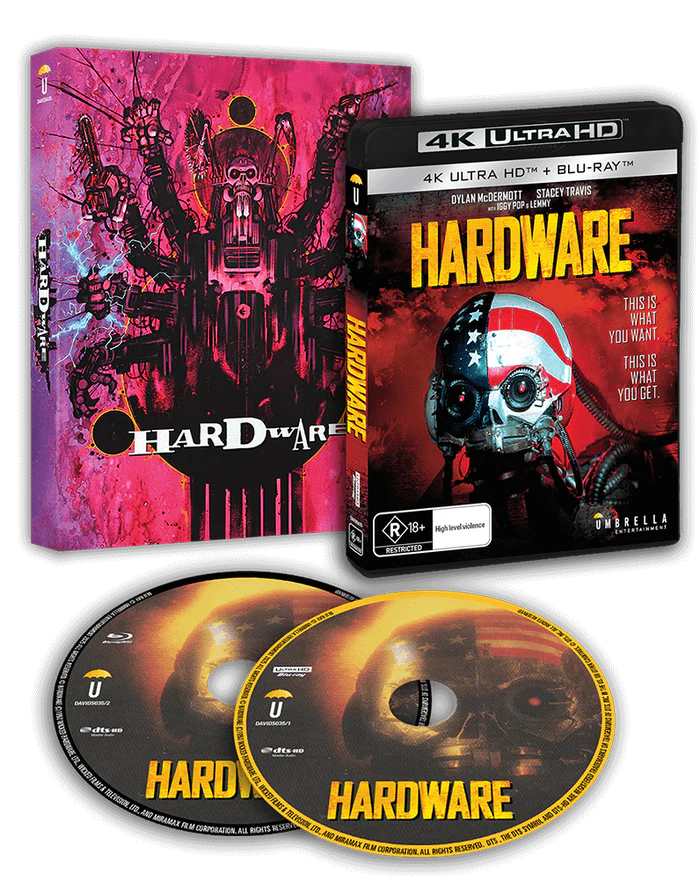 Hardware (1990) 4K UHD + Blu-ray with Slipcover (Umbrella/Region Free)