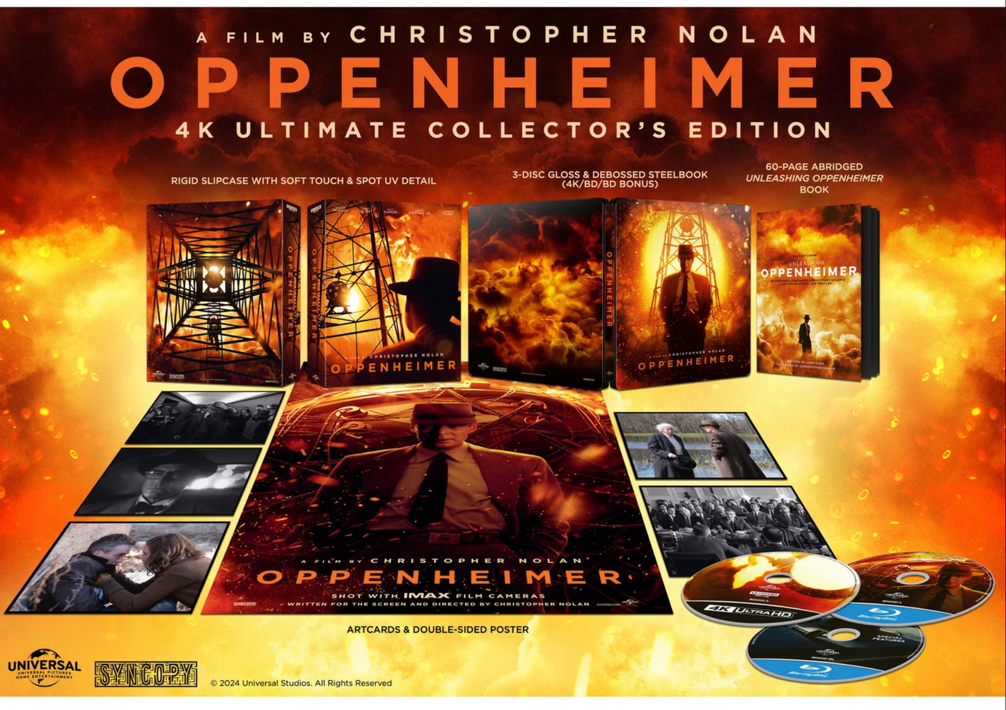 Oppenheimer Ultimate Collector's Edition 4K UHD + Blu-ray SteelBook (Universal/Region Free)