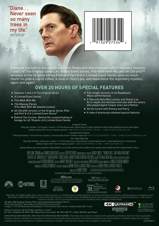 Twin Peaks: From Z to A 4K UHD (Pilot and Part 8 of Limited Event Series) + Blu-ray (Paramount)