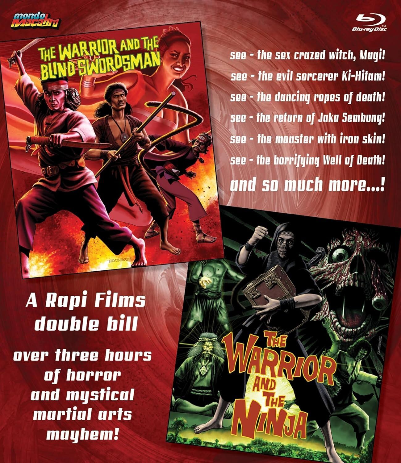 The Warrior and the Blind Swordsman / The Warrior and the Ninja Blu-ray (Mono Macabro)